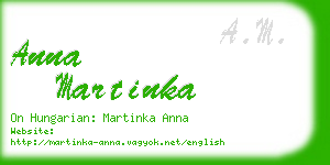 anna martinka business card